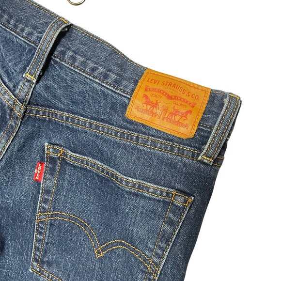 Levis Womens High-Waisted Straight-Leg Denim Jeans Size 28 NWOT Classic Blue - Picture 4 of 5